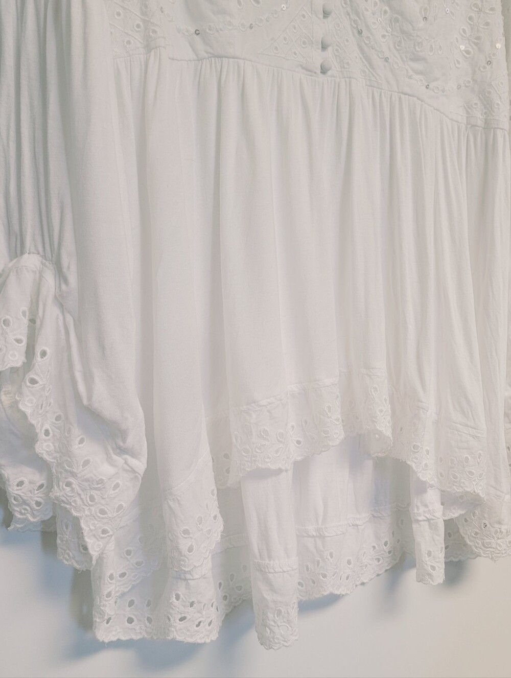 Free People Sea Of Love TunicTop in Ivory Dreams XS - Picture 8 of 13